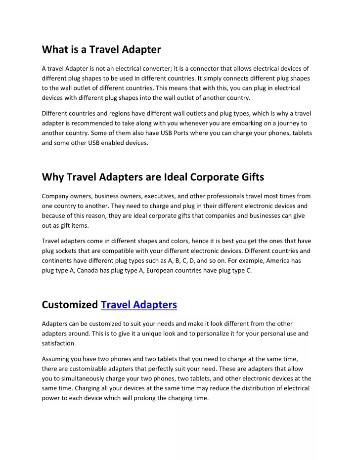 what is a travel adapter