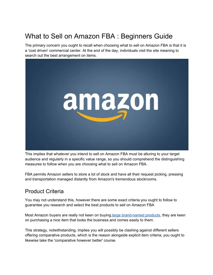 what to sell on amazon fba beginners guide