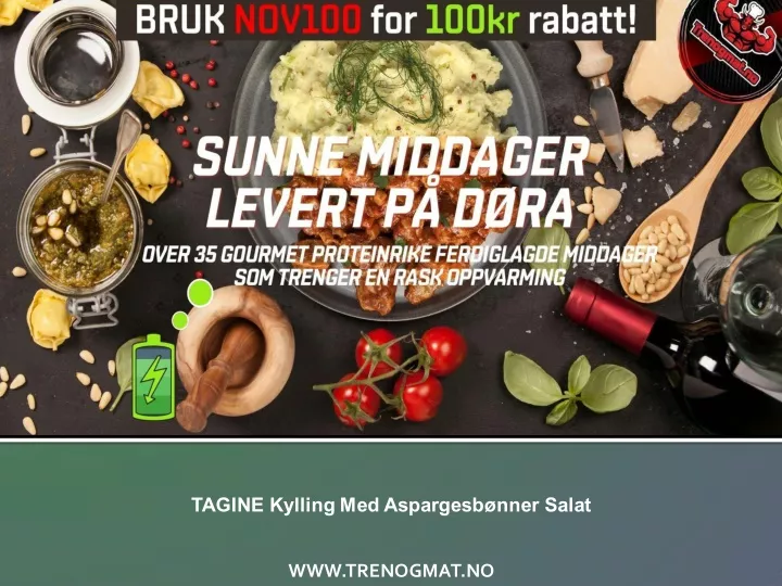 tagine kylling med aspargesb nner salat