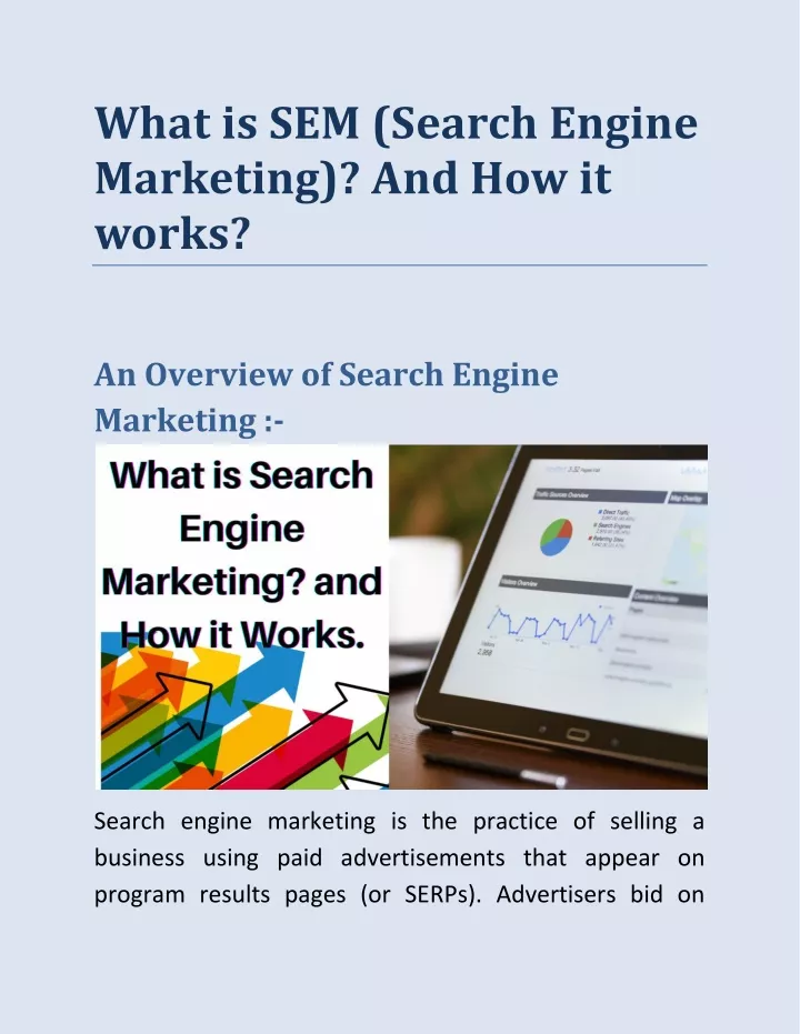 what is sem search engine marketing