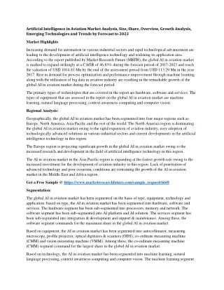 artificial intelligence in aviation market