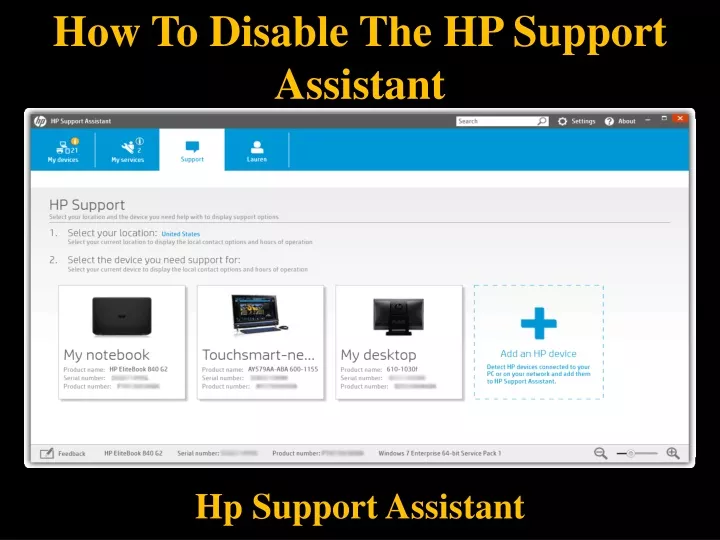 how to disable the hp support assistant