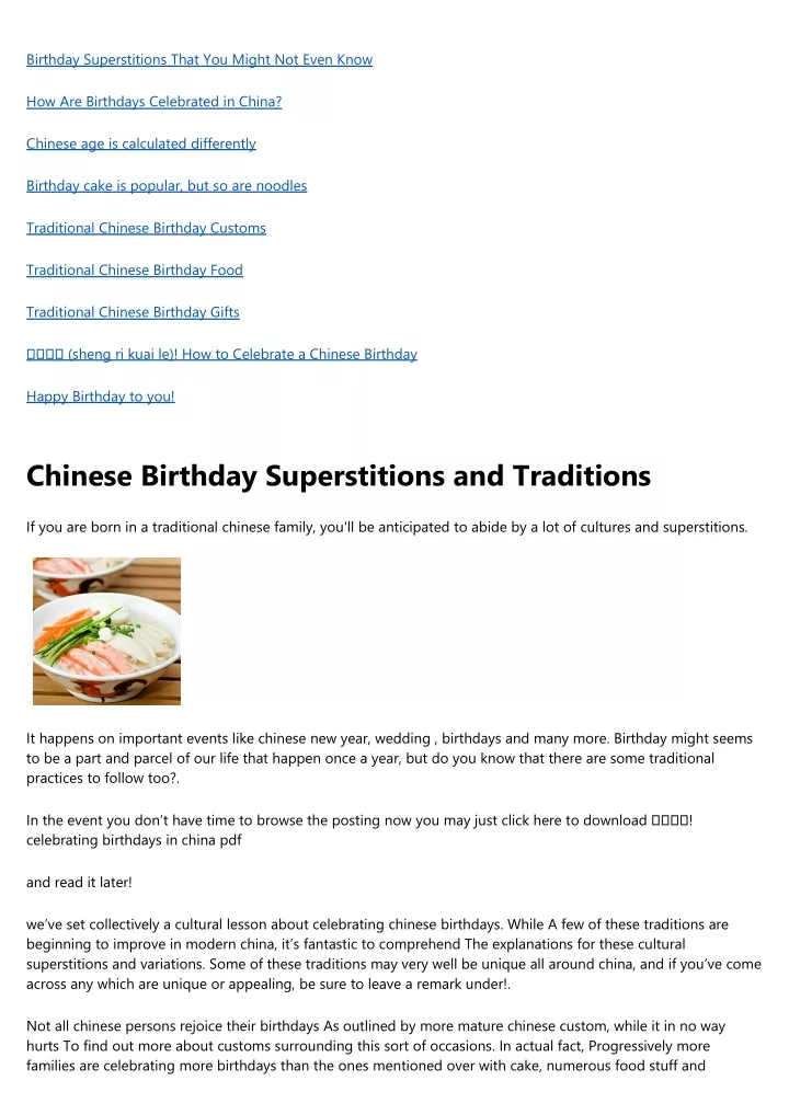 birthday superstitions that you might not even