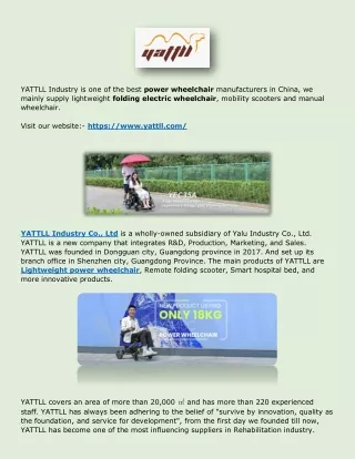 yattll industry is one of the best power