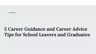Career Guidance and Career Advice for Students