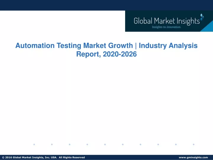 automation testing market growth industry
