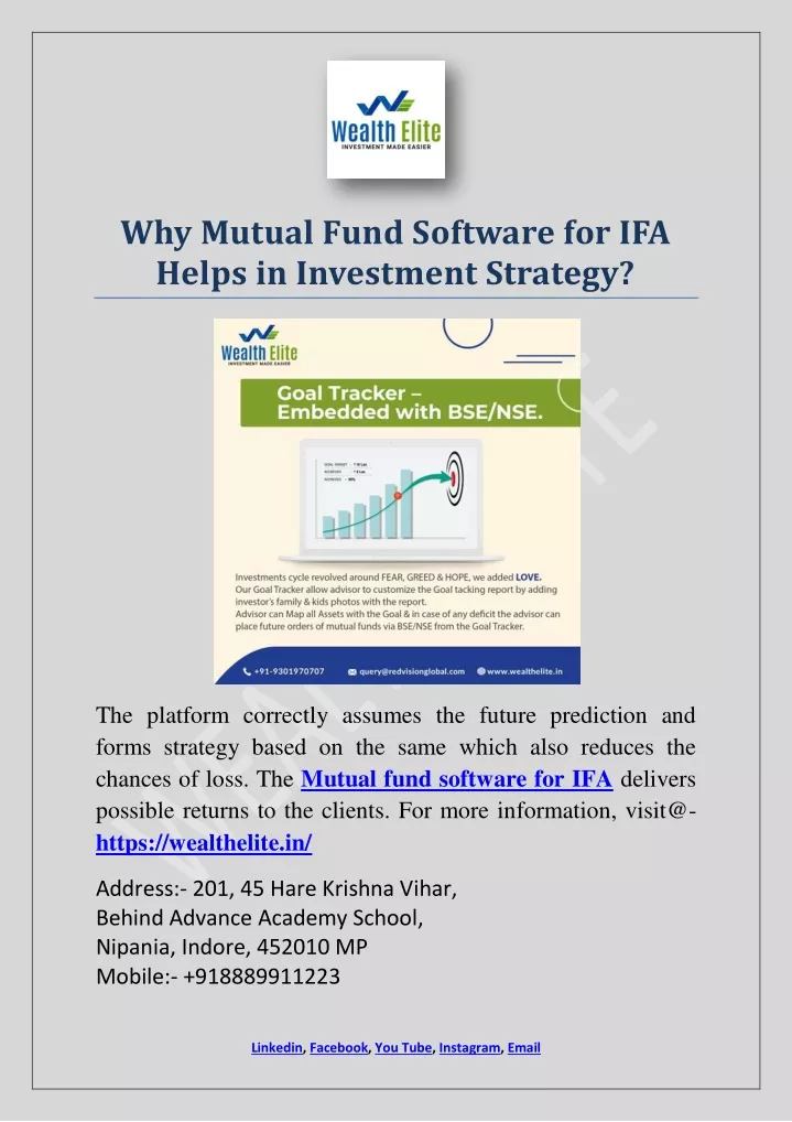 why mutual fund software for ifa helps