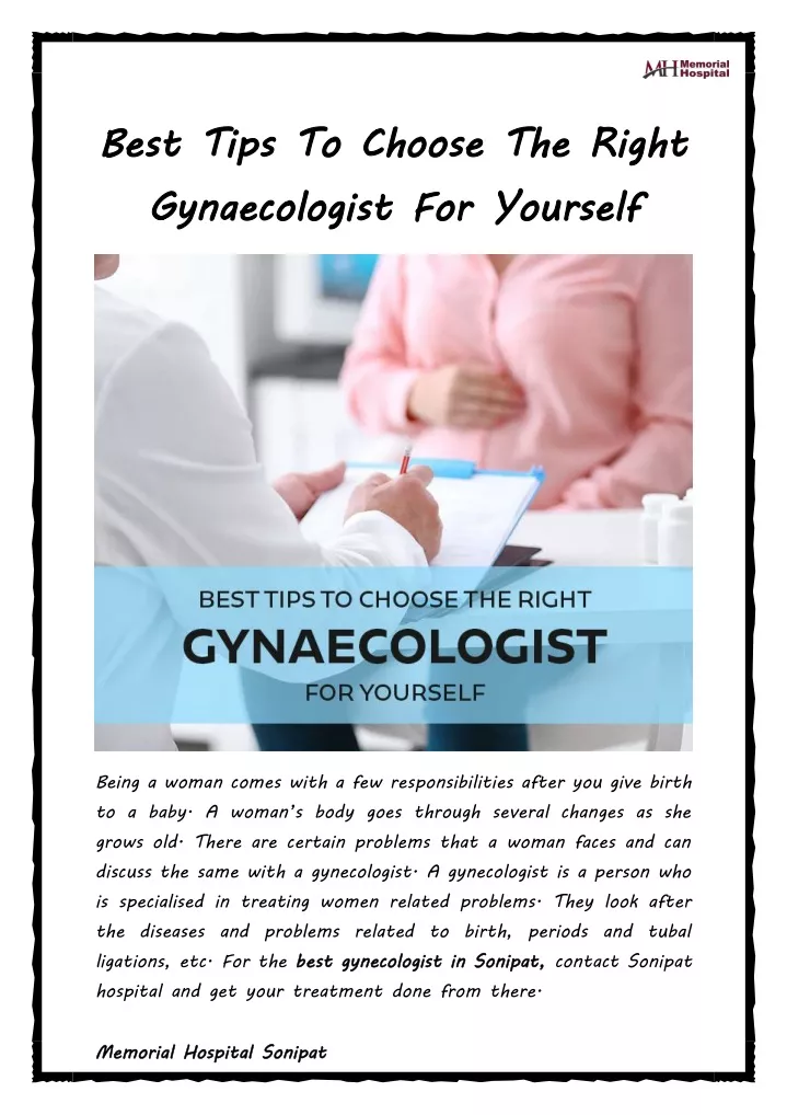 best tips to gynaecologist for yourself