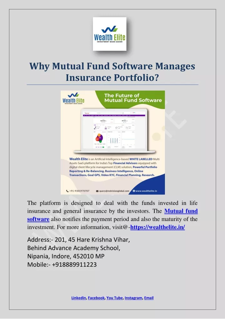 why mutual fund software manages insurance