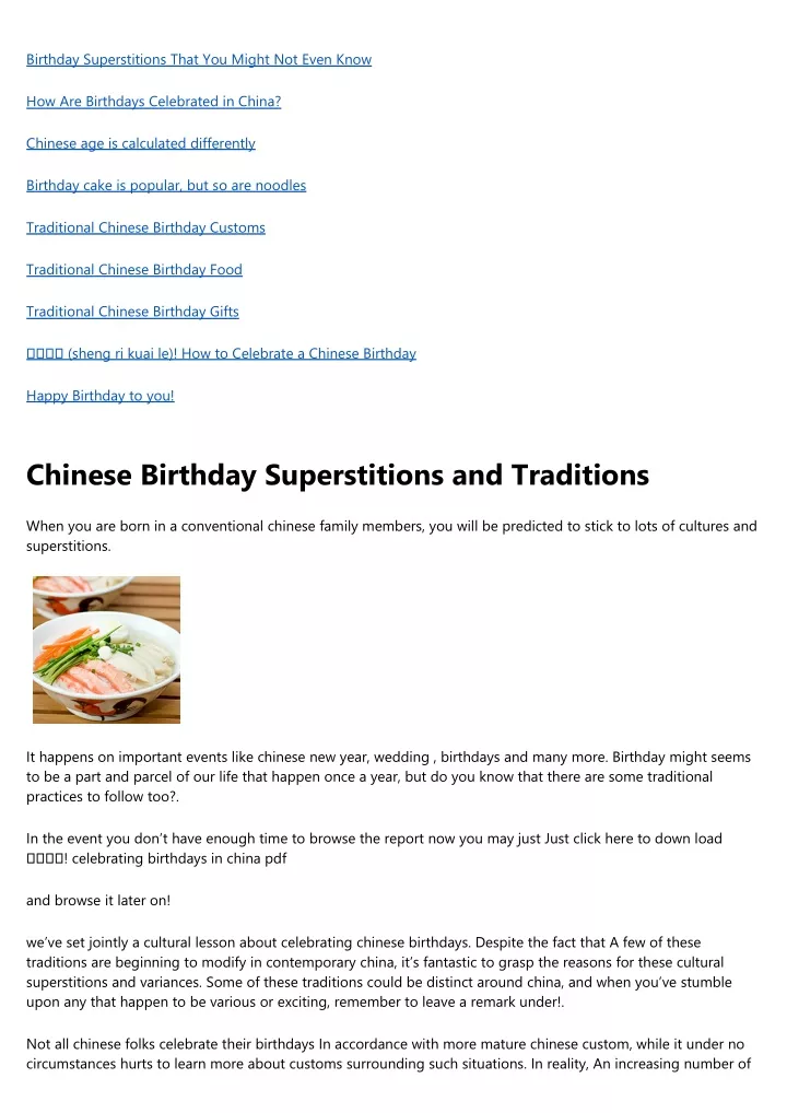 birthday superstitions that you might not even