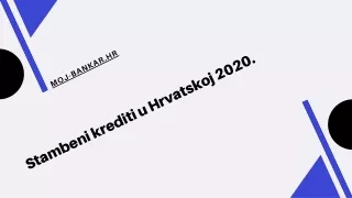 Stambeni krediti u Hrvatskoj 2020