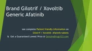 Gilotrif Cost & its Side Effects - GenuineDrugs123.com