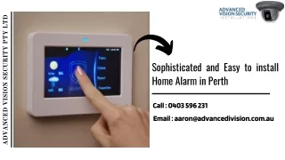 Sophisticated and Easy to install Home Alarm and Security Cameras in Perth