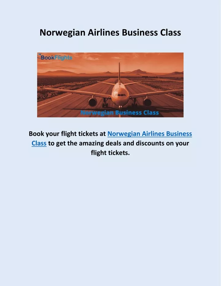 norwegian airlines business class