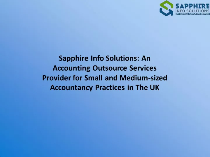 sapphire info solutions an accounting outsource