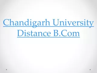 chandigarh university distance b com