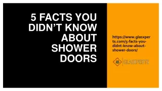 5 Facts You Didn’t Know about Shower Doors