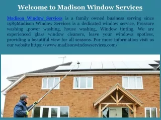 welcome to madison window services