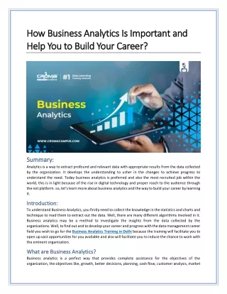 how business analytics is important