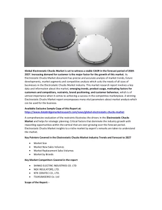 global electrostatic chucks market