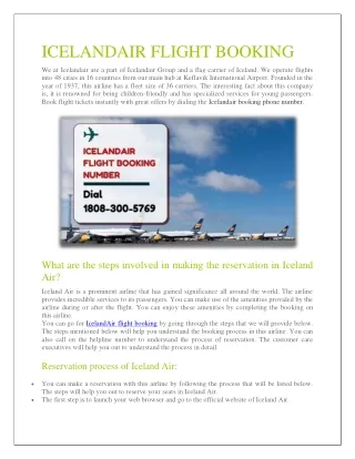 icelandair flight booking