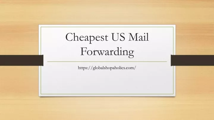 cheapest us mail forwarding