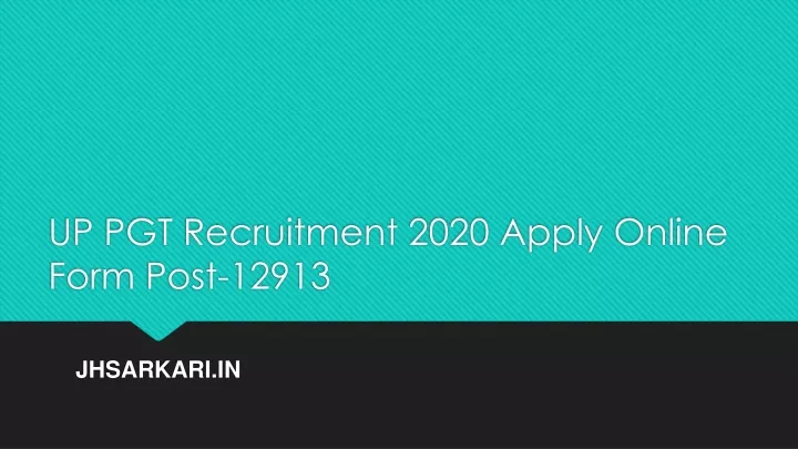 up pgt recruitment 2020 apply online form post 12913