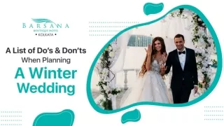 A List of Do’s & Don’ts When Planning a Winter Wedding