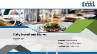 Dairy Ingredients Market: Key Factors Leading to the Growth of the Global Market