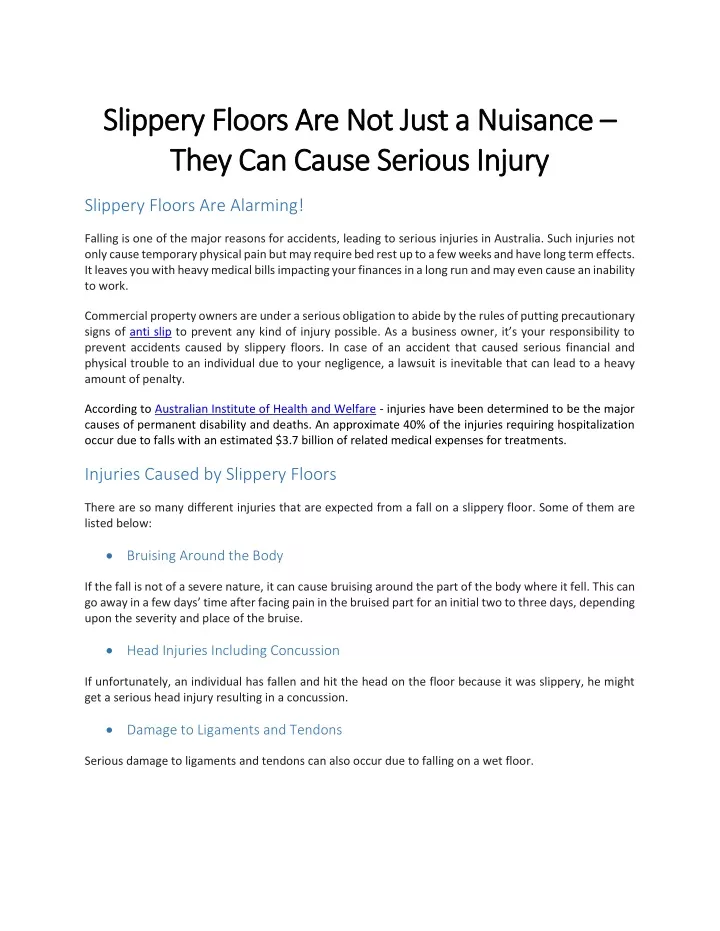 slippery floors are not just a slippery floors