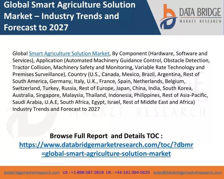 global smart agriculture solution market industry