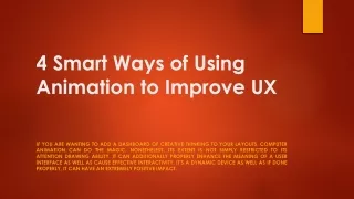 4 Smart Ways of Using Animation to Improve UX