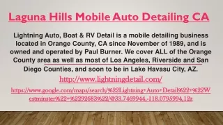 Laguna Hills Mobile Auto Detailing CA