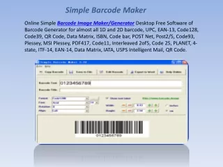 Simple Barcode Maker