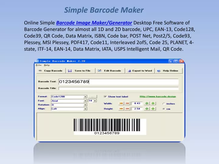 simple barcode maker