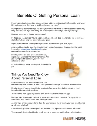Thinking About Signing Up For A Personal Loan?