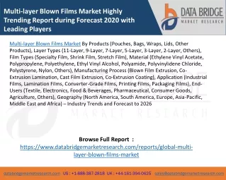 multi layer blown films market highly trending