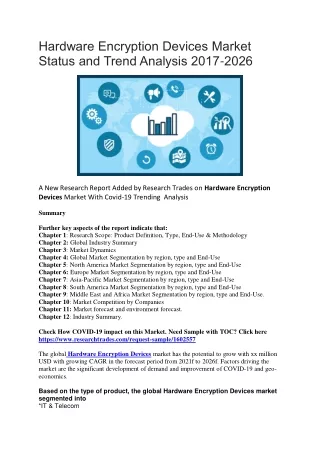 hardware encryption devices market status
