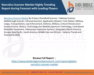 narcotics scanner market highly trending report