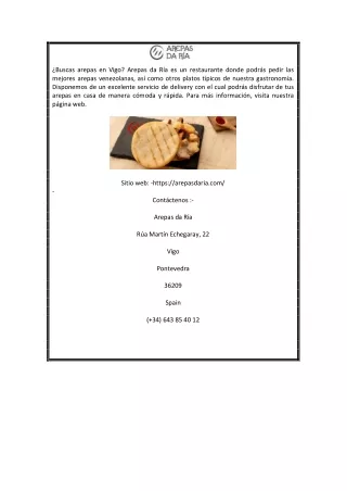 Arepas venezolanas en Vigo | Arepas da Ría