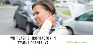 Whiplash Chiropractor In Tysons Corner, VA