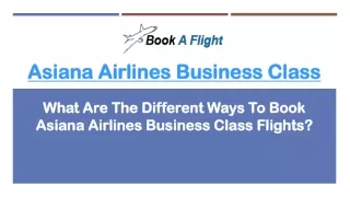 asiana airlines business class