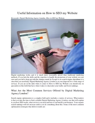useful information on how to seo my website