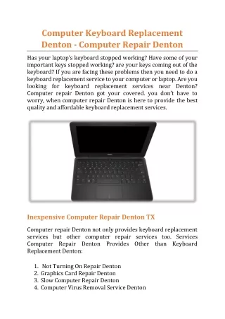 computer keyboard replacement denton computer