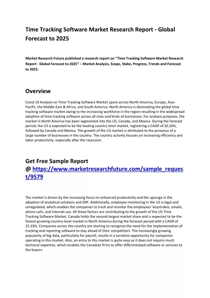 time tracking software market research report