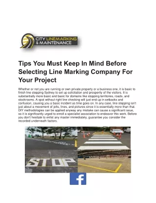 tips you must keep in mind before selecting line
