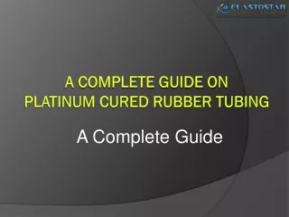 Platinum Cured Silicone Tubing