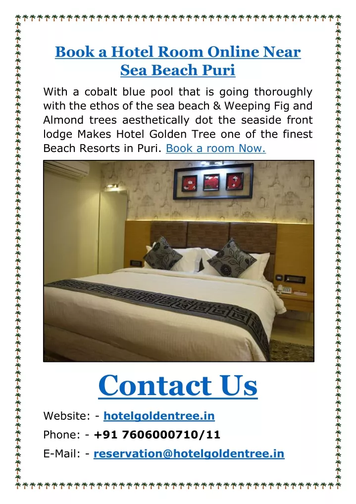 book a hotel room online near sea beach puri