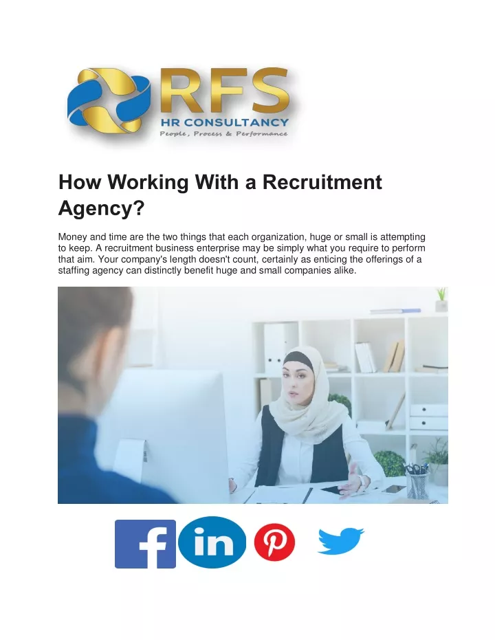 how working with a recruitment agency