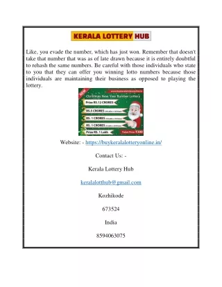 Kerala Lottery Purchase Online | Buykeralalotteryonline.in